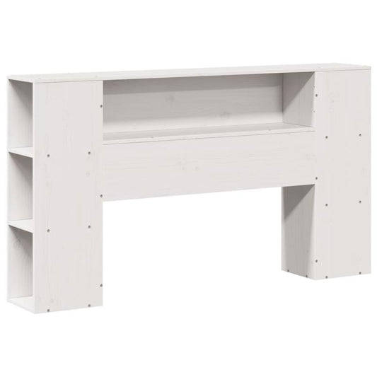 Bedframe – Boekenkastbed – Kinderbed – Eenpersoonsbed – Opbergbed – Modern Wit – Massief Grenenhout – 120x200 cm – Ruimtebesparend – Eenvoudige Montage