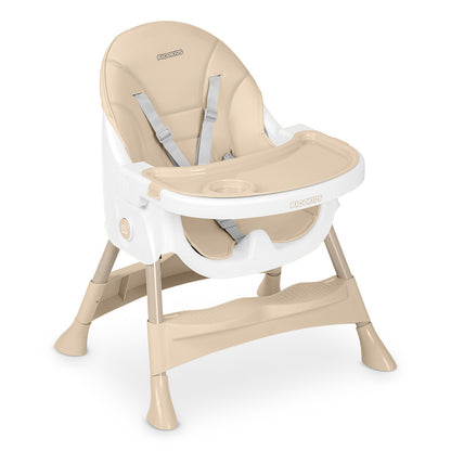 Babystoel – Kinderstoel – Babystoeltje – Kinderzetel – Eetstoel – Inklapbaar – 5-punts Veiligheidsharnas – Verstelbaar in Hoogte - Beige