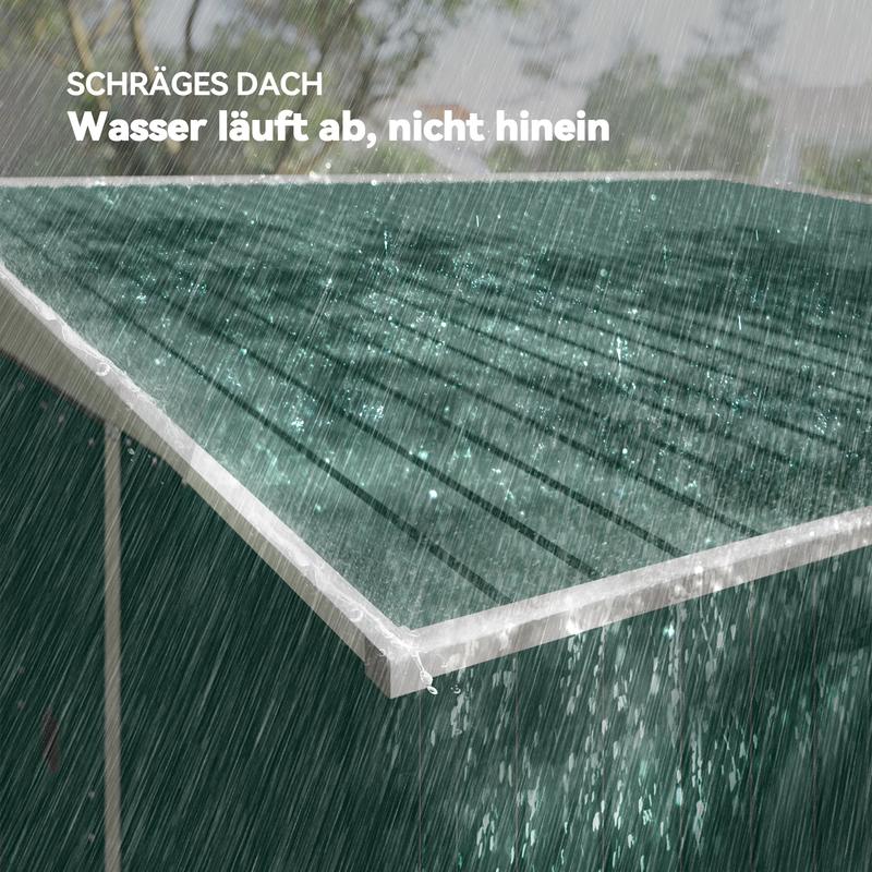 Metalen Tuinkast – Tuinschuur – Gereedschapskast – Opbergkast – Fietsenstalling – Dubbele Deuren – Stevig Verzinkt Staal – Grote Afmetingen 2,8x3,45x2,01 m