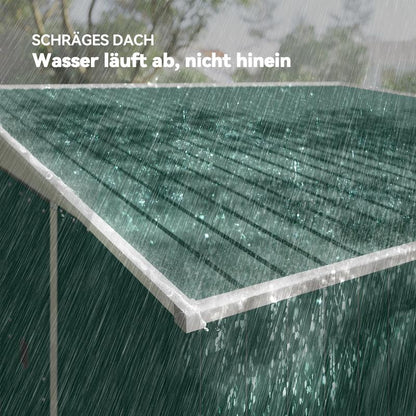 Metalen Tuinkast – Tuinschuur – Gereedschapskast – Opbergkast – Fietsenstalling – Dubbele Deuren – Stevig Verzinkt Staal – Grote Afmetingen 2,8x3,45x2,01 m