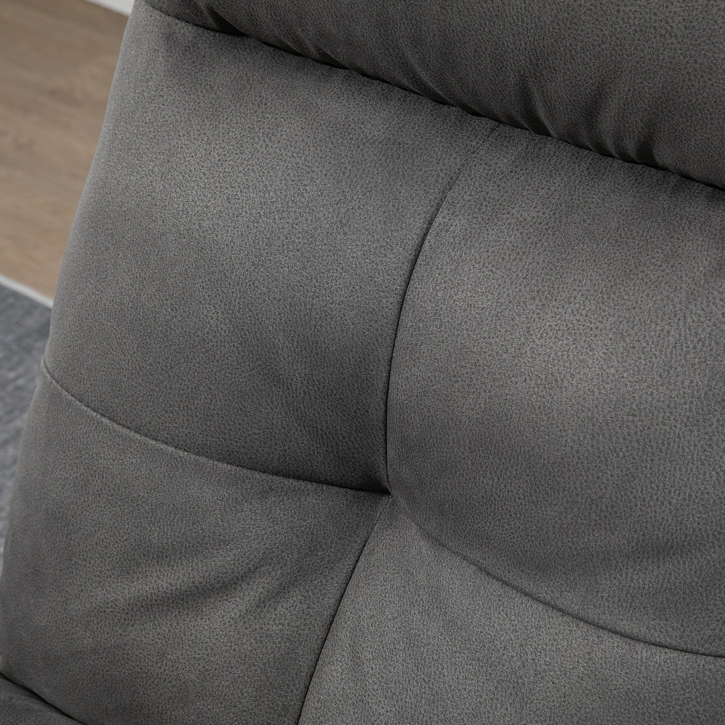 Relaxfauteuil – Relaxstoel – Fauteuil Met Voetenbank – TV-stoel – Draaifauteuil – Donkergrijs – Verstelbare Rugleuning Tot 130° – 360° Draaibaar