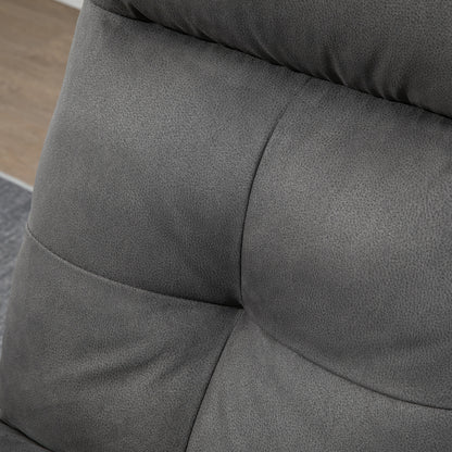 Relaxfauteuil – Relaxstoel – Fauteuil Met Voetenbank – TV-stoel – Draaifauteuil – Donkergrijs – Verstelbare Rugleuning Tot 130° – 360° Draaibaar
