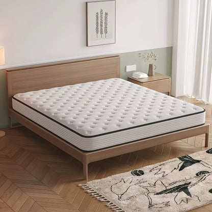 Pocketvering Matras – Latexmatras – Veer Matras – Binnenvering Matras – 160x200 cm – Medium Stevig – Memory Foam Toplaag