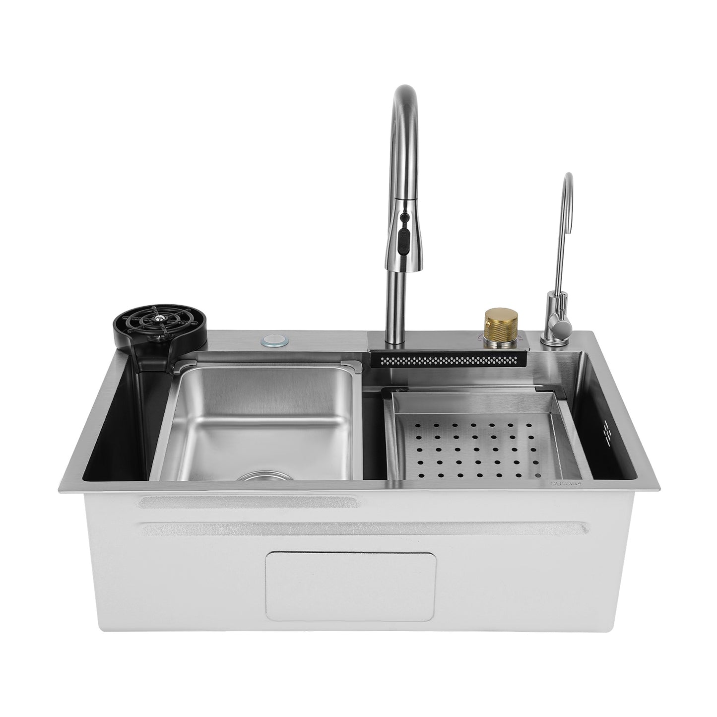 Heavy-Duty 304 Stainless Steel Sink - 8-Inch Large Capacity with Anti-Clog Drain, Noise-Reducing Mats & Anti-Condensation Design for Kitchen, Bathroom, Farm, Garage, Laundry - Commercial & Home Use, Stainless Steel Kitchen Si