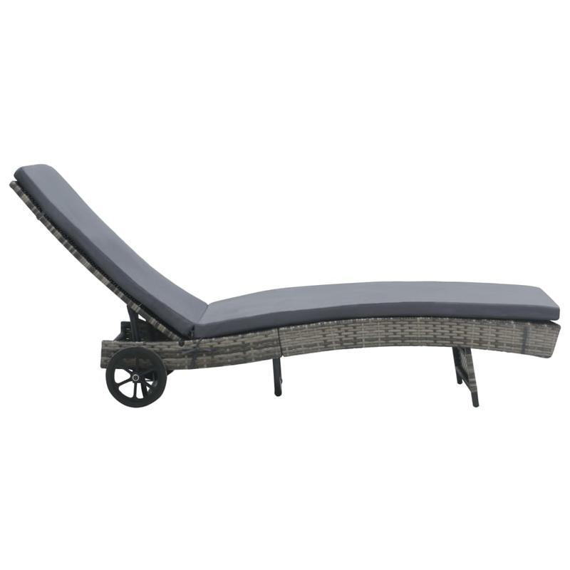 Ligstoel – Ligbed – Zonnebed – Tuinstoel – Houten Frame – Ergonomisch Ontwerp – Wieltjes