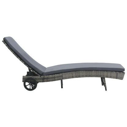 Ligstoel – Ligbed – Zonnebed – Tuinstoel – Houten Frame – Ergonomisch Ontwerp – Wieltjes