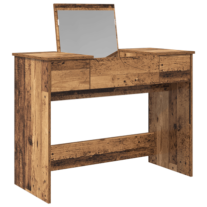 Dressing table met Mirror Old Wood 100x45x76cm