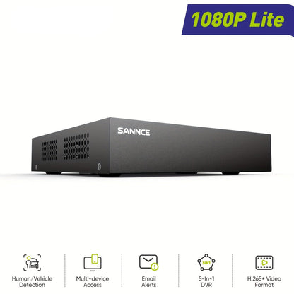 Beveiligingscamera – DVR Recorder – Camerabewaking – Bewakingscamera – Beveiligingssysteem – 1080P Resolutie – Intelligente Personen- en Voertuigdetectie