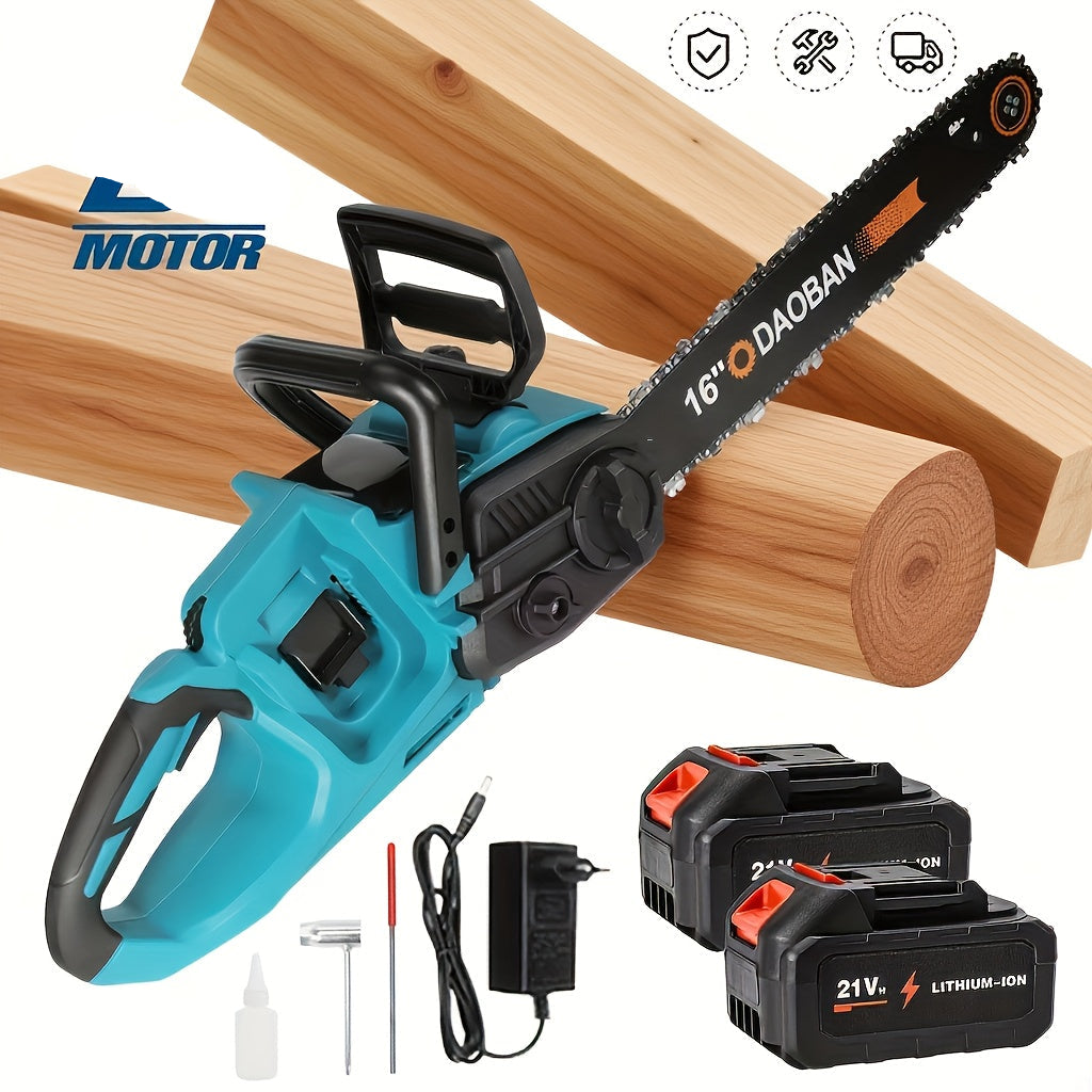 Kettingzaag – Snoeizaag – Takkenzaag – Boomzaag – Handzaag – Accu – Automatische Kettingsmering – 16 Inch Zaagblad – Antislip Handgreep