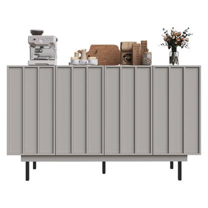 Dining Room Cabinet 140×38×82cm, Unique Design Storage Cabinet for Dining or Living Room, Freestanding Minimalist Sideboard in Gray,  Spacesaving Furniture, Sleek Storage Unit, Highquality Materials, Sturdy Cabinet, Versati