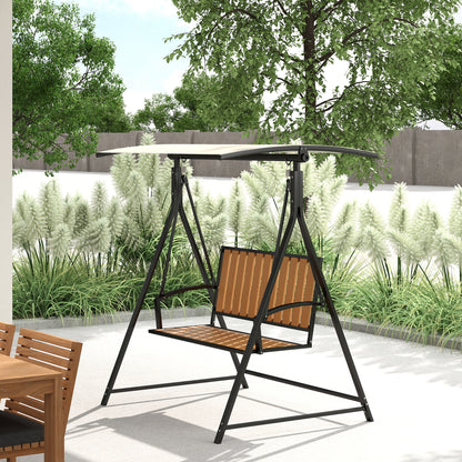 Hollywood Schommel – Tuinschommel – Ligschommel – Buitenschommel – Zweefstoel – Zwarte 2-Persoons Schommel – Verstelbaar Zonnescherm – Robuust Metalen Frame