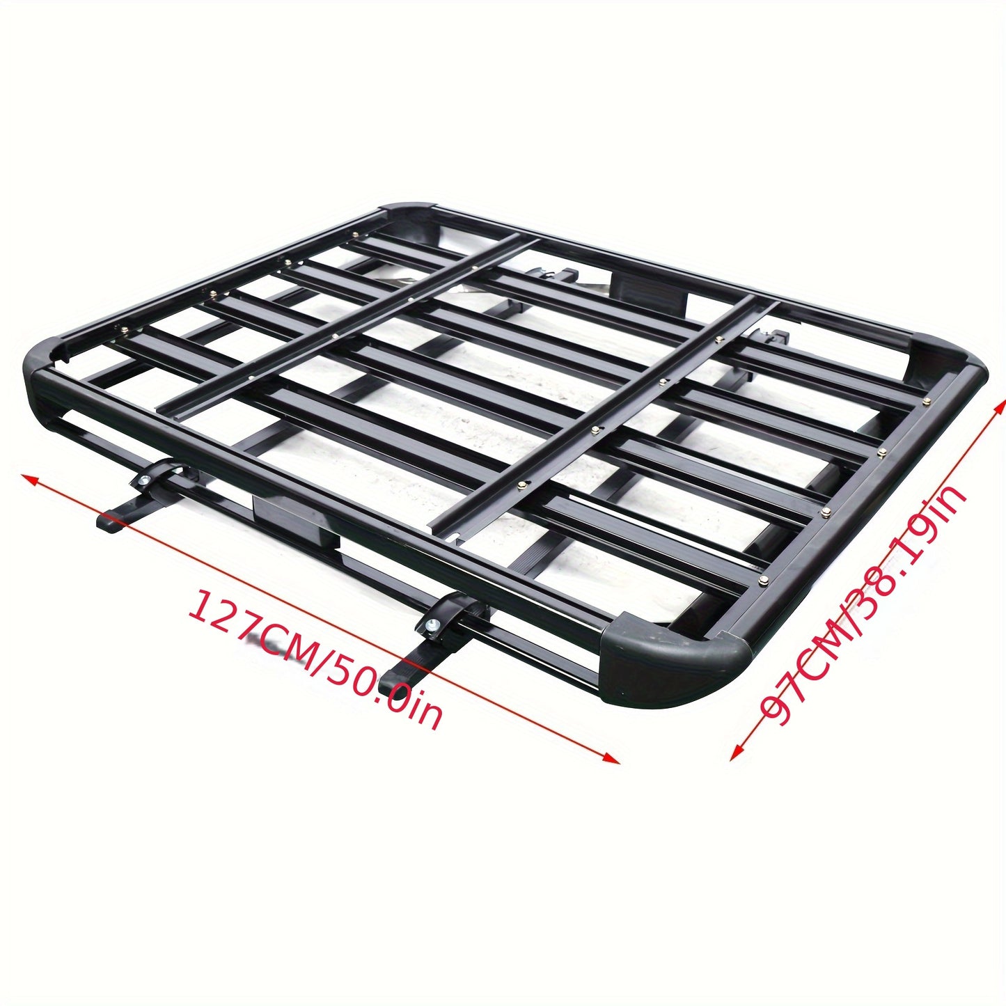 Dakkofferdrager – Dakdrager – Dakraildrager – Autodakdrager – Bagagedrager – Aluminium – Zwart – Maximale Draagcapaciteit 68 kg – Eenvoudige Installatie Zonder Boren