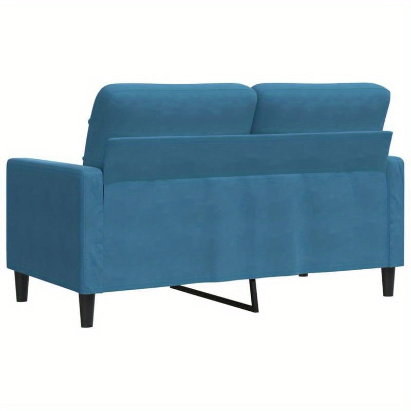Bankbed – Slaapbank – Bedbank – 2-Zits Sofa Bed – Logeerbed – Lichtblauw Getuft – Hardhouten Frame – Compact Ruimtebesparend Ontwerp – Direct Gebruiksklaar Zonder Montage