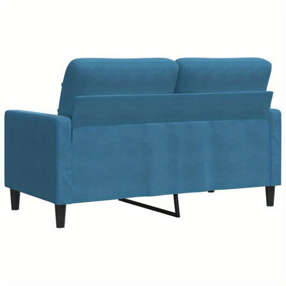 Bankbed – Slaapbank – Bedbank – 2-Zits Sofa Bed – Logeerbed – Lichtblauw Getuft – Hardhouten Frame – Compact Ruimtebesparend Ontwerp – Direct Gebruiksklaar Zonder Montage