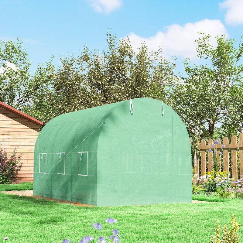 Tunnelkas – Kweekkas – Serre – Groeikas – Tuinkas – Duurzaam Metalen Frame – UV-bestendig Kunststof Met Ventilatieramen