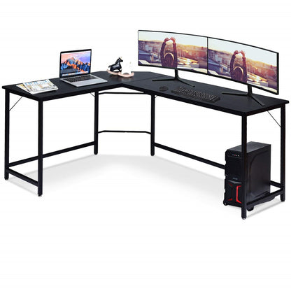 L-Shape Bureau – Hoekbureau – Gaming Bureau – PC Bureau – Kantoor Hoekbureau – Met CPU Stand – 168 x 125 x 74 cm – Zwart
