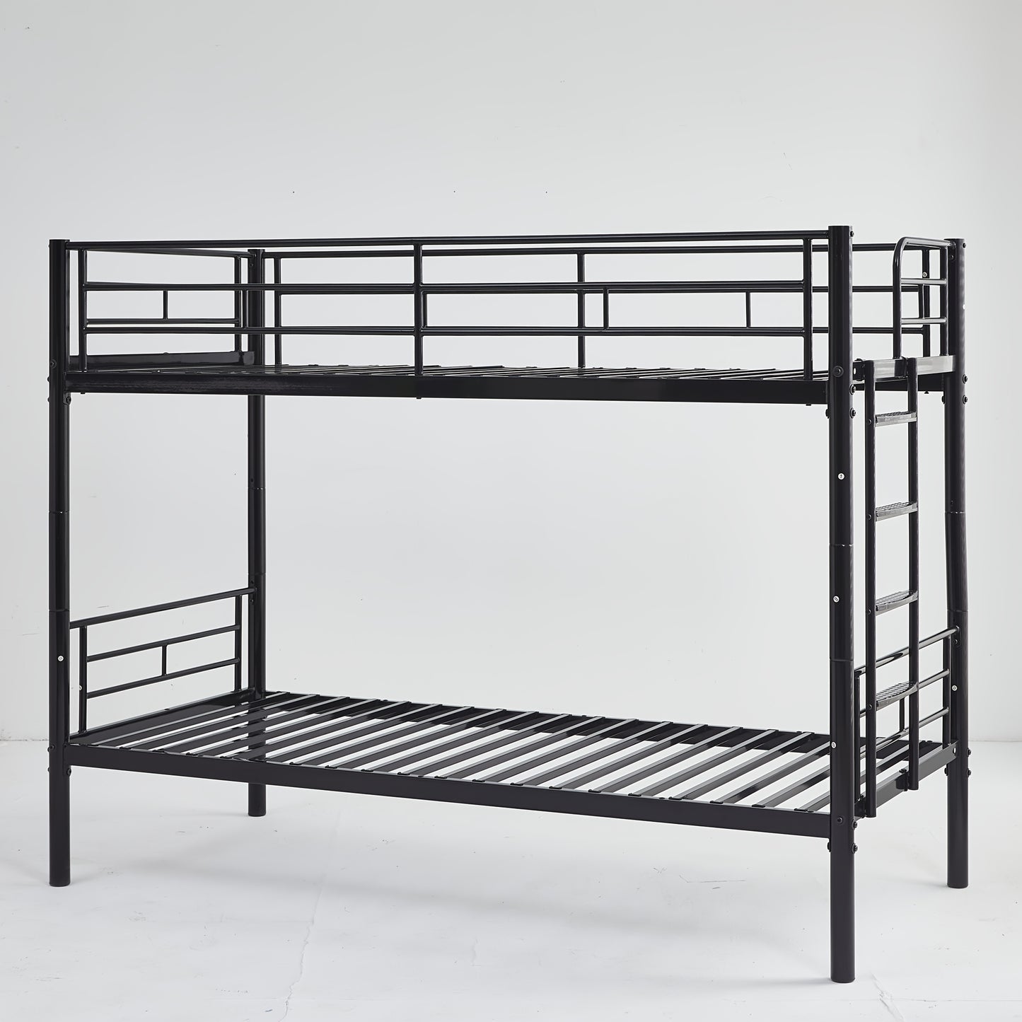 Stapelbed – Hoogslaper – Kinderbed – Tweekoonsbed – Etagenbed – Gedeeld Bed – Met Veiligheidsleuningen – Stevig Metalen Frame – 90x200 cm – Omschakelbaar tot 2 Eenpersoonsbedden