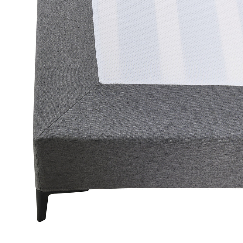 Tweepersoonsbed – Bedframe – Slaapbank – Gestoffeerd Bed – Opbergbed – Donkergrijs – 160x200 cm – Stabiel Multiplex Frame – Afneembare Wasbare Polyester Hoes