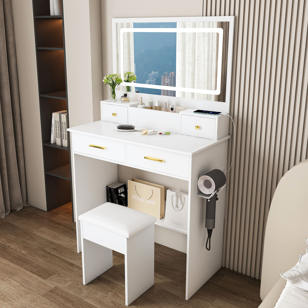 Dressoir – Buffetkast – Ladekast – Lowboard – Opbergkast – Vintage Design – 80 cm Breed – Met Sierlijke Zaagsneden en Verstelbare Planken