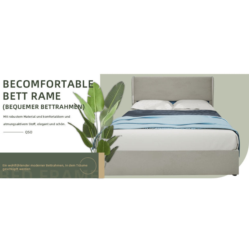 Bedbox 160x200 – Boxspring – Tweepersoonsbed – Slaapkamerbed – Boxspringbed – Gestoffeerd Bed – Zacht Hoofdbord – Opbergruimte Met Gaslift