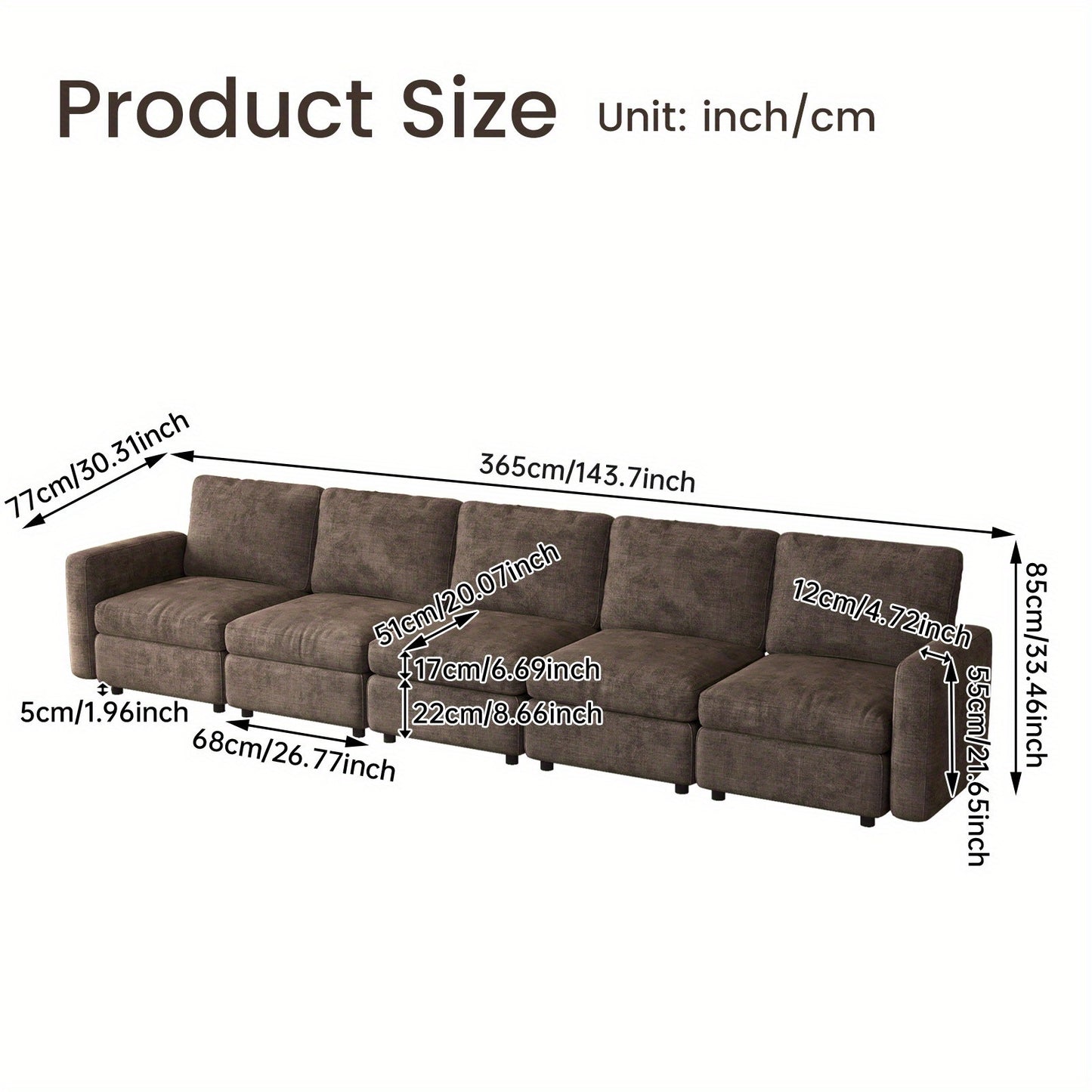 Bankenstel – Hoekbank – Modulaire Bank – Slaapbank – Zitbank – Opbergruimte Onder Chaise – Duurzaam Niet-Houten Frame – Neutrale Grijze Kleur
