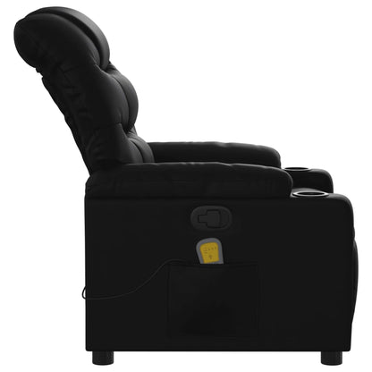 Relaxfauteuil – Relaxstoel – Ligstoel – Verstelbare Stoel – Massagefauteuil – Kunstleer Bekleding – Massagefunctie met 6 Punten