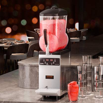 Slushiemachine – IJsdrankjesmaker – Smoothiemachine – Cocktailmachine – 12 Liter Capaciteit – Slush Machine - Temperatuurregeling – Roestvrijstalen Behuizing