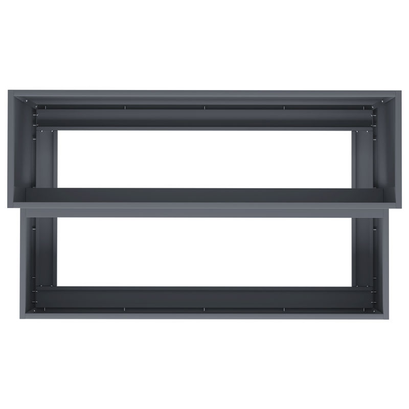 Fioriera da Giardino a Due Livelli 100x60x45cm Antracite Plastica, Black Plant Pot, Pond, Pot Plant Large, Small Pot, Plane Big Pot, Balcony Planter, Patio Decoration, Geometric Planter, Sleek Garden Pot, Durable Plastic, Wea