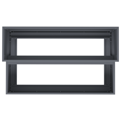 Fioriera da Giardino a Due Livelli 100x60x45cm Antracite Plastica, Black Plant Pot, Pond, Pot Plant Large, Small Pot, Plane Big Pot, Balcony Planter, Patio Decoration, Geometric Planter, Sleek Garden Pot, Durable Plastic, Wea