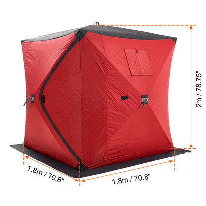 IJsvis Tent – Ijsvissententje – Vistent – Pop-up Tent – Schuiltent – Ruimte voor 3-4 Personen – Lichtgewicht Waterafstotend Polyester – Snelle Opzet