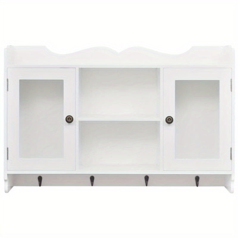 Wandkast – Opbergkast – Vakkenkast – Hangkast – Dichte Kast – MDF Materiaal – Strak Wit Design