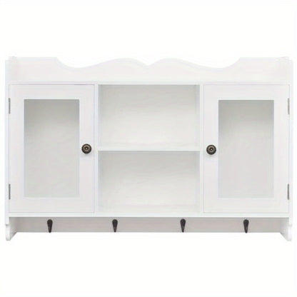 Wandkast – Opbergkast – Vakkenkast – Hangkast – Dichte Kast – MDF Materiaal – Strak Wit Design