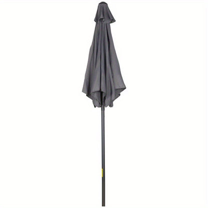 Parasol – Zeshoekige Parasol – Tuinparasol – Balkonparasol – Terrasparasol – Extra Lang 196 cm – 360° Draaibaar met Kantelbare Sluiting