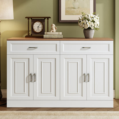 Dressoir – Sideboard – Opbergkast – Ladekast – Witte kast – 120 cm breed – Softclose deuren & laden