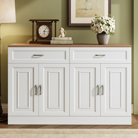 Dressoir – Sideboard – Opbergkast – Ladekast – Witte kast – 120 cm breed – Softclose deuren & laden