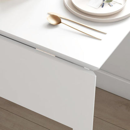 Vouwtafel – Klaptafel – Inklapbare Tafel – Opvouwbare Tafel – Keukentafel – 110x86x75 cm – Wit Landelijk Design