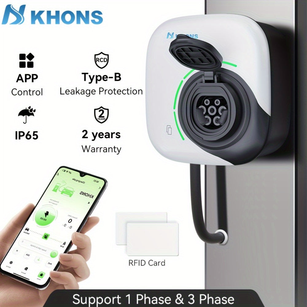 Elektrische Autolader – Elektrische Auto Oplader – Laadstation Auto – Thuislaadstation – Type 2 Aansluiting – 22 kW Driefase – Wifi & App Bediening