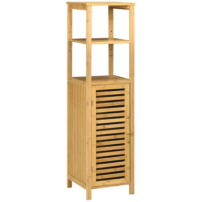 Hoogte Verstelbaar Badkamerkastje – Badkamermeubel – Opbergkast – Wandkast – Opbergkastje – Natuurlijk Houtlook – Verstelbare Hoogte 33-120 cm – Wandmontage Space Saver