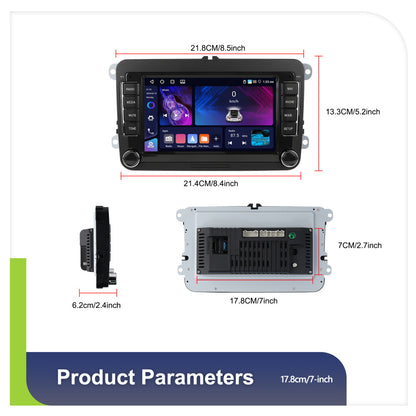 Autoradio – Autostereo – Double Din Radio – Multimedia Speler – 7 Inch HD Touchscreen – Android 15.0 Systeem – Draadloze CarPlay & Android Auto