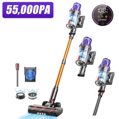 Draadloze Handstofzuiger – Kruimelzuiger – Mini Stofzuiger – Auto Stofzuiger – Compact Schoonmaakapparaat – Geel – 55 kPa Zuigkracht – HEPA-Filter
