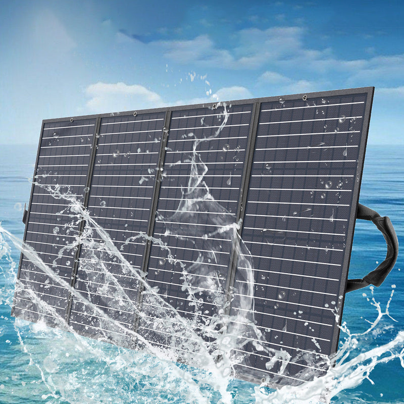 Foldable 160W Black Solar Charger for Travel
