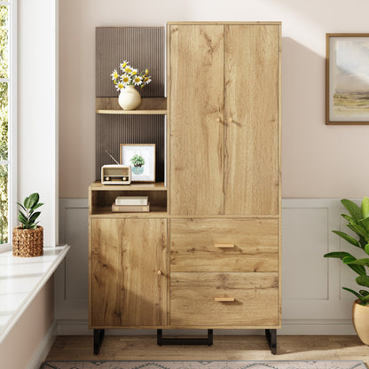 Kledingkast – Garderobekast – Kleerkast – Opbergkast – Dichte Kast – Soft-Touch MDF – Slow-Close Deuren – Ruimtebesparend Verticaal Design 110x186x38 cm
