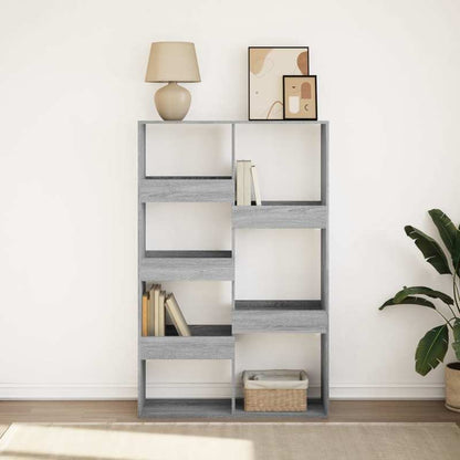 Bookshelf 100X33X155.5 Cm Made of Treated Wood in Gray Sonoma Oak