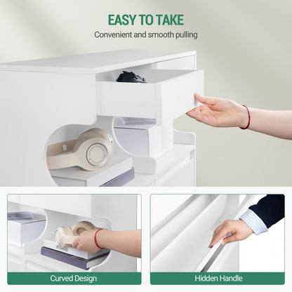 Schoenenkast – Schoenenrek – Schoenenopberger – Schoenenbank – Kast – Voor 20 Paar Schoenen – Verstelbare Indeling – Smal 100 cm Wit