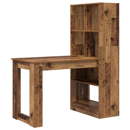 Bureautafel – Schrijftafel – Werktafel – Studietafel – Bureau Old Wood – Robuuste Houten Afwerking – Ruime Opbergruimte