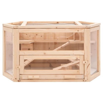 Large Hamster Cage with Open-Top Design - Spacious Habitat, Sturdy Construction, Easy-Clean Base - Compatible with Hamsters, Gerbils, Mice, Guinea Pigs - Ideal for Small Pets - 80x40x43cm (31, 5x15, 7x16, 9in) - Durable Woode