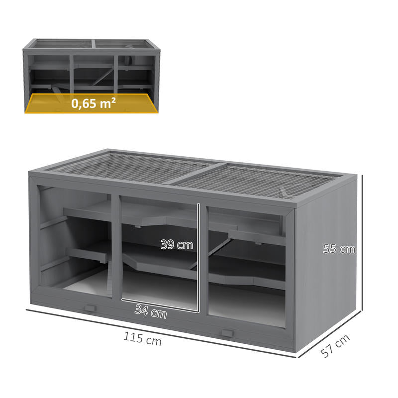 Lockable Wooden Hamster Cage Removable Base Ramp Ventilated, Animal Cage, Gerbil Cage, Hamster Cage Large, Hamster Enclosure, Hamster House, Hamster Supplies, Hamster Stuff, Mouse Cage, Small Animal Cage, Animal Enclosure, Ca