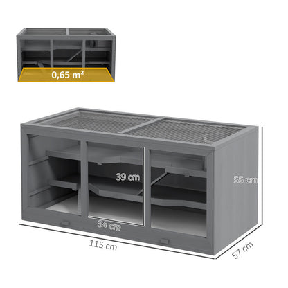 Lockable Wooden Hamster Cage Removable Base Ramp Ventilated, Animal Cage, Gerbil Cage, Hamster Cage Large, Hamster Enclosure, Hamster House, Hamster Supplies, Hamster Stuff, Mouse Cage, Small Animal Cage, Animal Enclosure, Ca