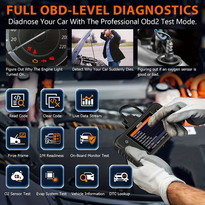 OBD2 Diagnose Scanner – Auto Foutcode Lezer – Motor Diagnose Tool – ABS SRS Scanner – Transmissie Scanner – USB Oplaadbaar – Compact & Gebruiksvriendelijk
