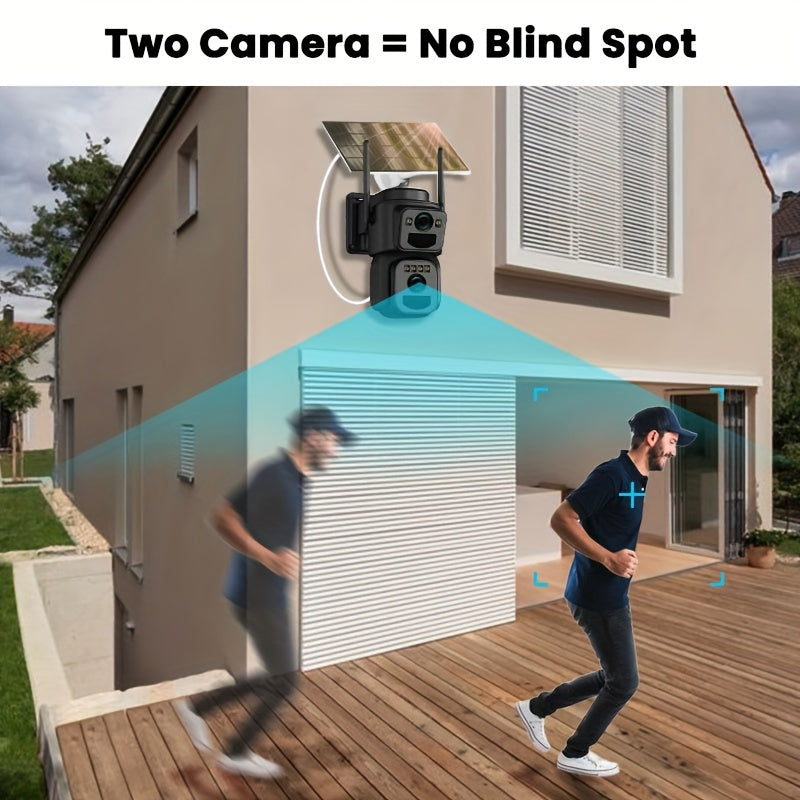 Draadloze Beveiligingscamera – Solar Camera – Buiten Camera – Surveillance Camera – Wifi Camera – 355° Draaibaar – Full-Color Nachtzicht Met 2-Weg Audio
